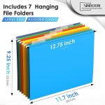 Sinboun Hanging File Organizer Letter-Size File Holder Filing Box Includes 5 Hanging Folders - Metal Mesh Magazine Book Letter Storage Cabinets File Cart for Office Home School, No Assembly Required - Image 3